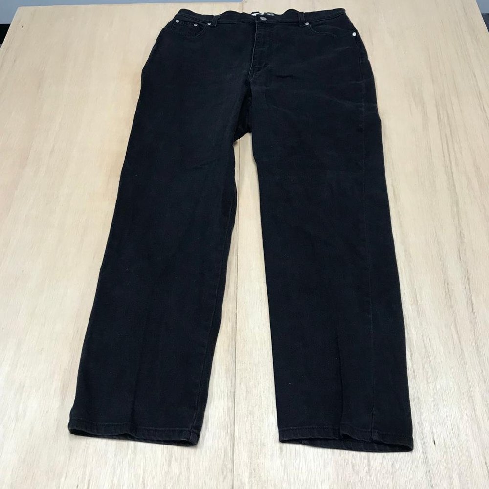 st johns bay women black jeans straight leg 18 - Picture 4 of 4